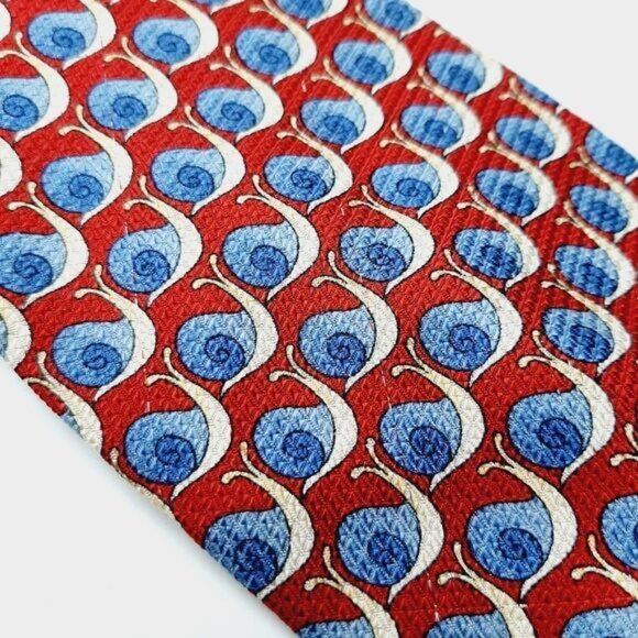GIORGIO SISTINA 100% Silk Novelty Snail Pattern Men's Necktie Vintage Flawed - Picture 10 of 13